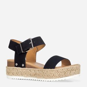 J. Adams Platform Espadrille Sandals Size 8